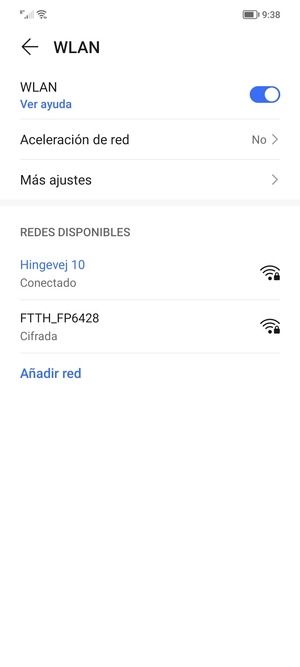 Ahora está conectado a la red Wi-Fi