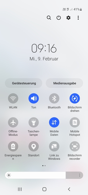 Wählen Sie Ton, um in den Vibrations-Modus zu wechseln