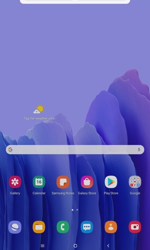 Slide down the top menu
