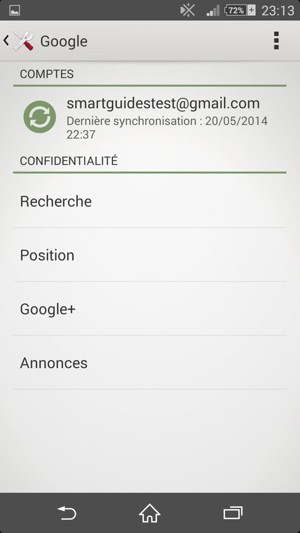 Sélectionnez votre compte