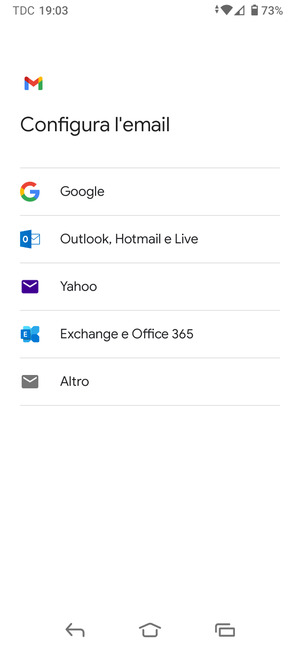 Seleziona Outlook, Hotmail e Live
