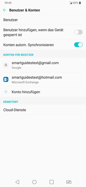 Wählen Sie Ihr Google Konto