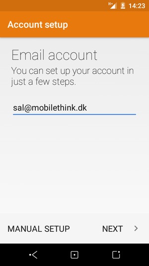 Enter your Email address and select NEXT