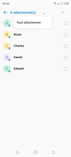Sélectionnez Tout sélectionner