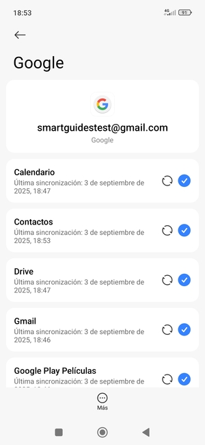 Asegúrese de haber seleccionado Contactos