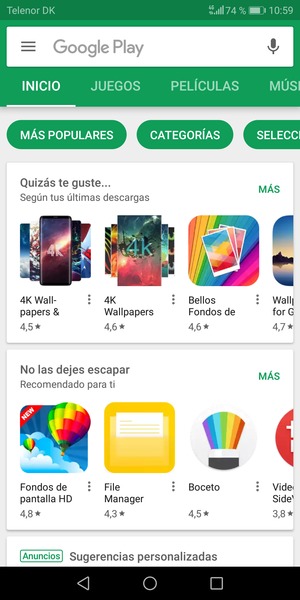 Seleccione la barra de Búsqueda