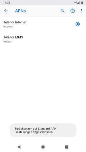 Wählen Sie die Menü-Taste