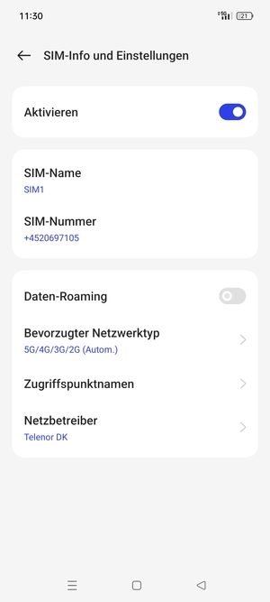 Wählen Sie Zugriffspunktnamen
