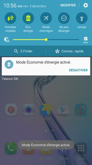 Activer le Éco. énergie