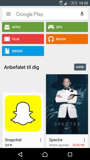 Vælg søgefeltet