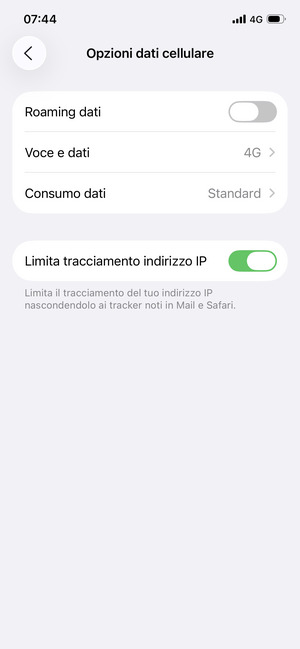 Seleziona Voce e dati