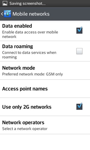 To change network if network problems occur, select Network operators