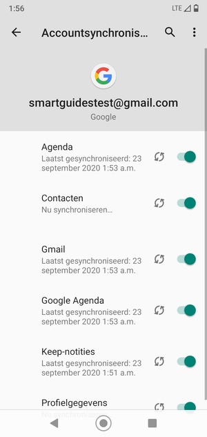Uw gegevens worden gesynchroniseerd