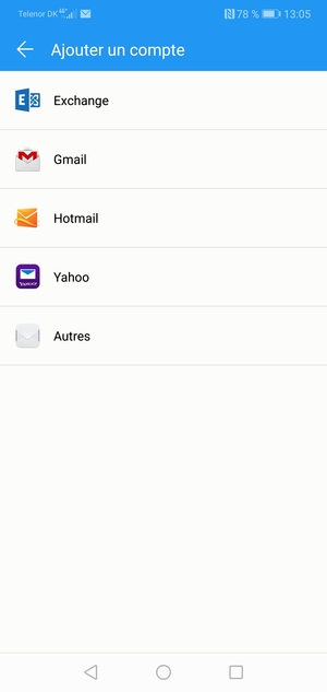 Sélectionnez Exchange