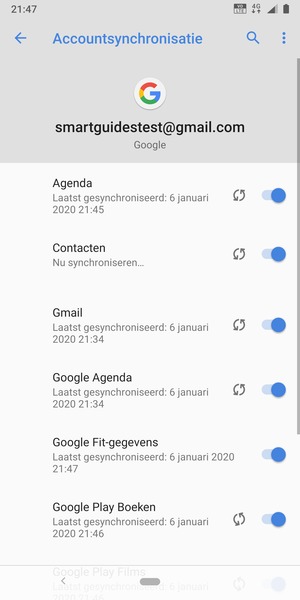 Uw gegevens worden gesynchroniseerd