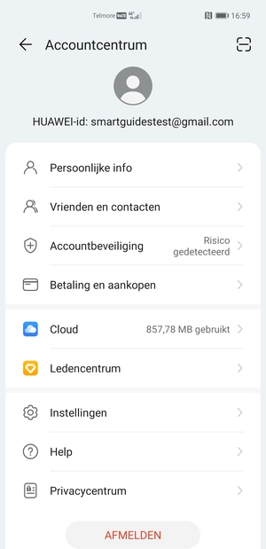 Selecteer Cloud