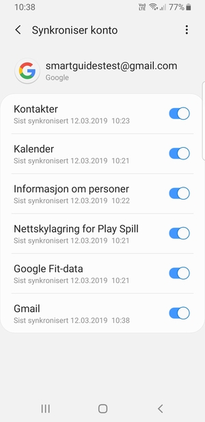 Velg menyknappen