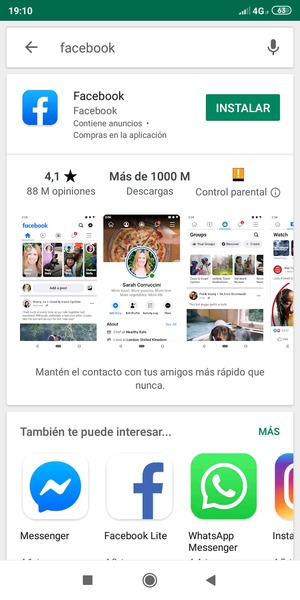 Seleccione la aplicación