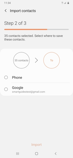 Select your Google account