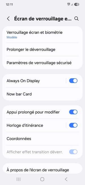 Votre téléphone est maintenant sécurisé par un écran de verrouillage