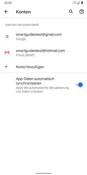 Wählen Sie Ihr Google Konto