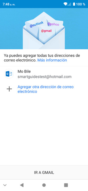 Seleccione IR A GMAIL