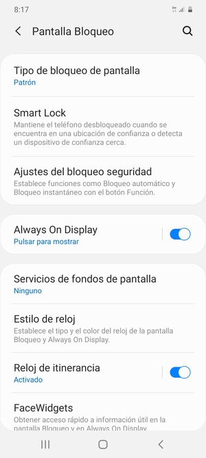 El teléfono ha sido asegurado con un bloqueo de pantalla