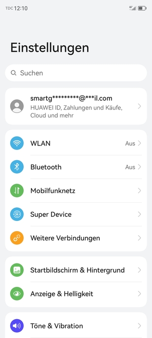 Wählen Sie Mobilfunknetz