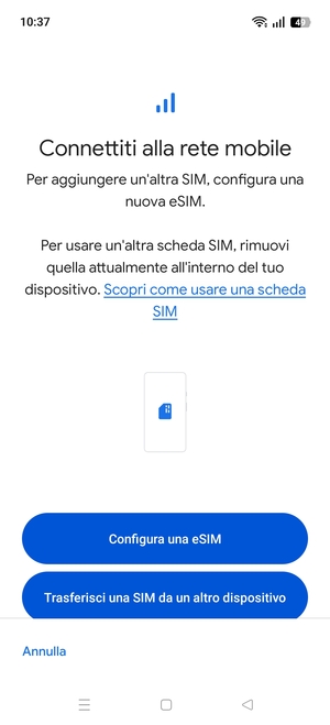 Seleziona Configura una eSIM