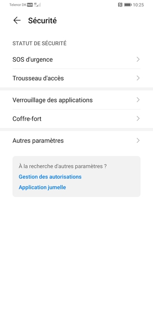 Sélectionnez Autres paramètres