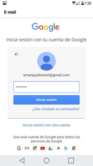 Introduzca su contraseña y seleccione Iniciar sesión