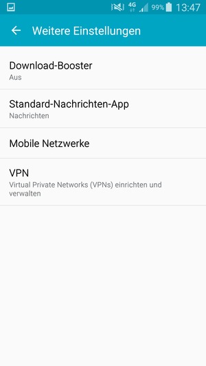 Wählen Sie Mobile Netzwerke