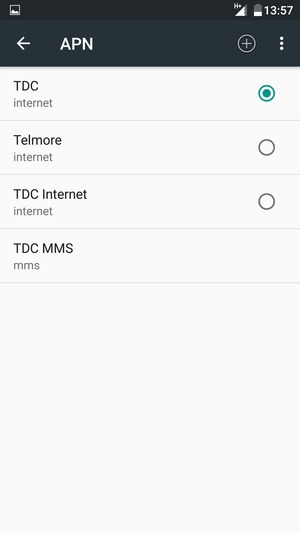 Sélectionnez le bouton du Menu