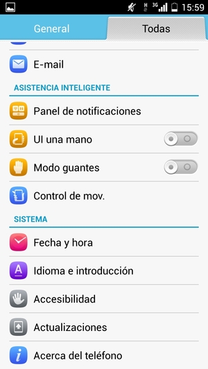 Desplácese y seleccione Acerca del teléfono