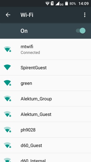You are now connected to the Wi-Fi network