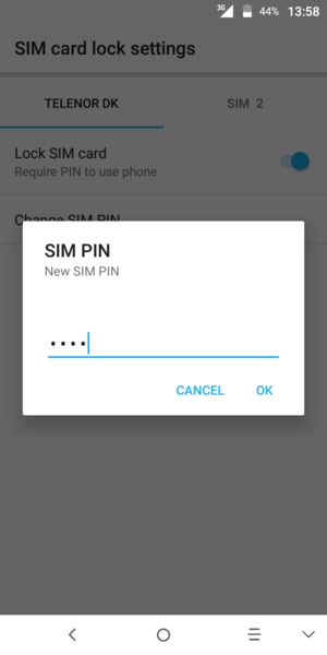 Enter your New SIM PIN and select OK