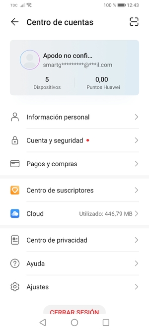 Seleccione Cloud