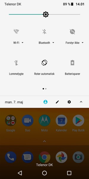 Slå Batterisparer til