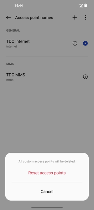 Select Reset access points