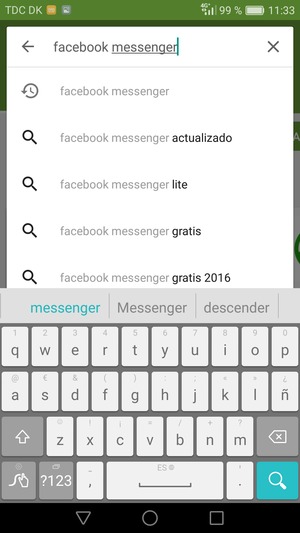 Introduzca el nombre de la aplicación y seleccione Buscar