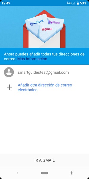 Seleccione IR A GMAIL
