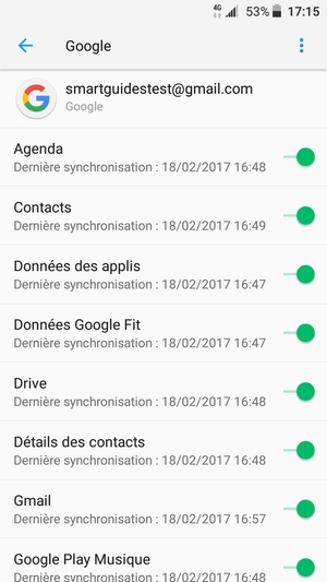 Sélectionnez le bouton du Menu