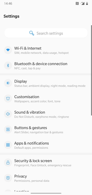 Select Wi-Fi & Internet