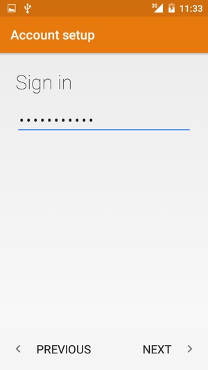 Enter your password and select NEXT