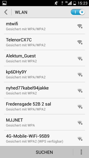 Wählen Sie das Wireless-Netzwerk, zu dem Sie eine Verbindung herstellen möchten