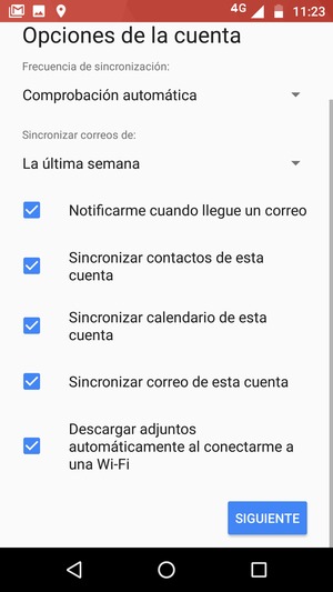 Desplácese hacia abajo y seleccione SIGUIENTE