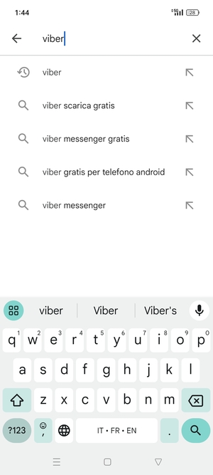Inserisci il nome dell'app e seleziona Ricerca