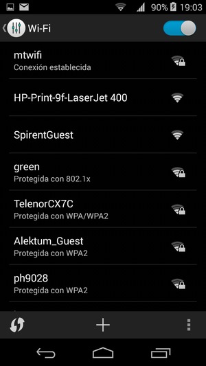Ahora está conectado a la red Wi-Fi