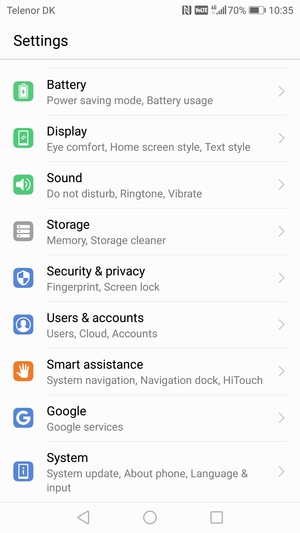 Scroll to and select System