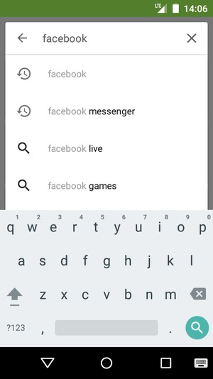 Voer de app-naam in en selecteer Zoeken